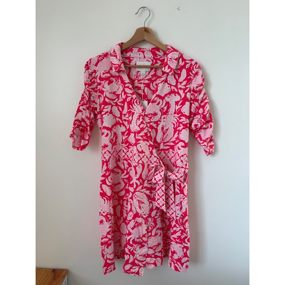 Lilly Pulitzer Ibby Skirted Romper – Cane Coral Crab – Medium – NWT - Picture 2 of 6